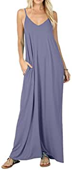 Casual Sleeveless Cami Maxi Dresses