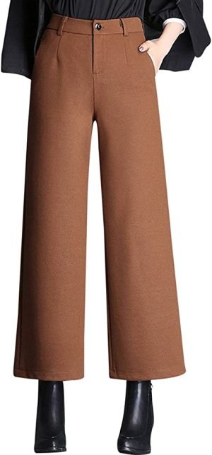 Elegant Cropped Wide Leg Pants