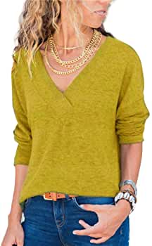 Knit Tunic V-Neck Blouse