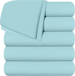 Queen Flat Sheet Spa Blue