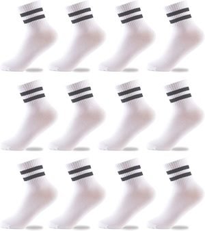 Girls and Boy All White Athletic Socks