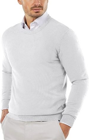 Men's Cashmere Sweater Light Gray