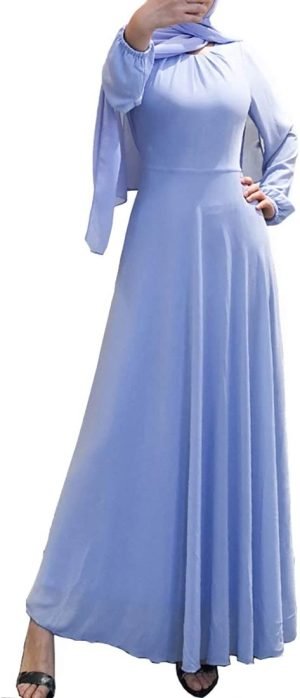 Women's Maxi Abaya Dress in Lavender