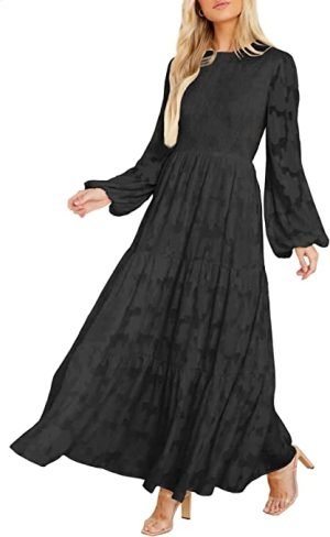 Women's Maxi Flowy Black Dress
