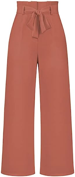 Women's Plazzo Wide Leg Brownish Red Pants