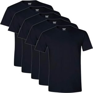 Men's Crewneck A-Shirt (All Black, 5 pack)