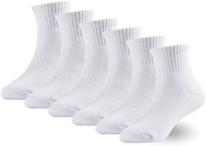 Girls All White Athletic Socks