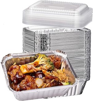 TO Disposable Aluminum Trays 11.4D x 14W x 3.8H Centimetres