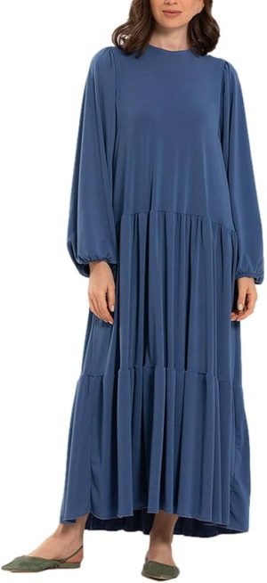 Women Abaya Maxi Dress Black