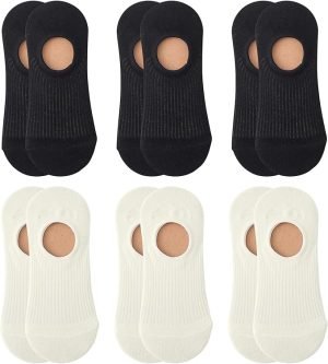 Woman's No Show Cotton Socks (Set of 6)
