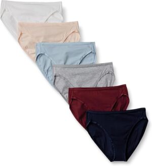 Women's Cotton Stretch High-Cut Underwears (Set of 6)